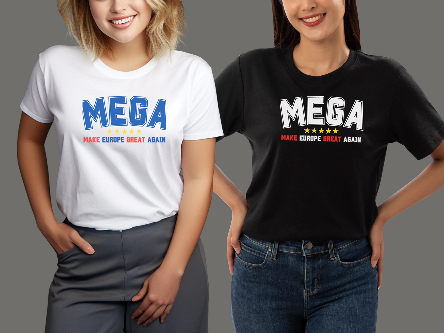 MEGA Make Europe Great Again T-Shirt Bold Statement Tee for Proud Europeans! Unisex Political Shirt in 10 Colours Stand Out & Inspire!