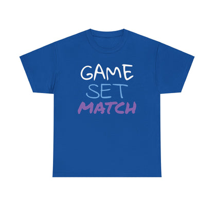 Game Set Match Tennis Printed t-shirt