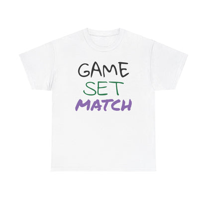 Game Set Match Tennis Printed t-shirt