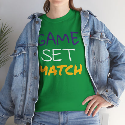 Game Set Match Tennis Printed t-shirt