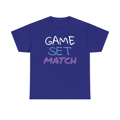 Game Set Match Tennis Printed t-shirt