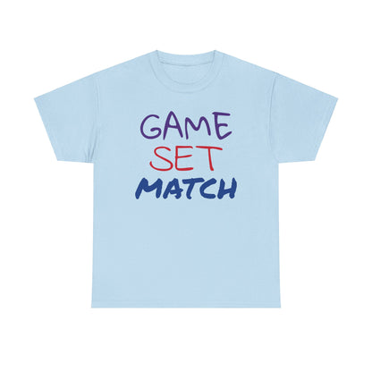 Game Set Match Tennis Printed t-shirt