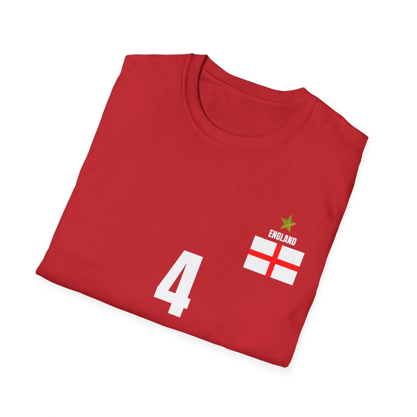 England - Number (4) Football T-Shirt