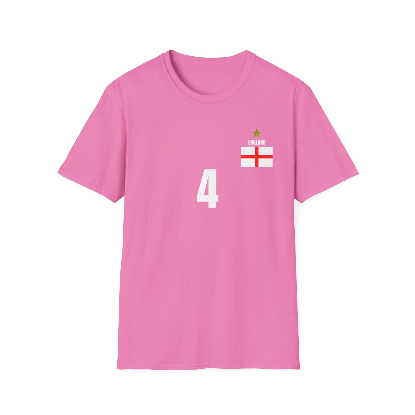 England - Number (4) Football T-Shirt