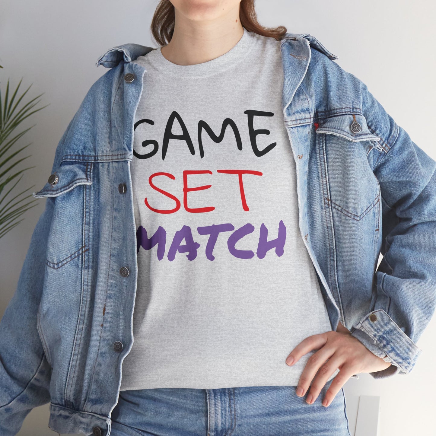 Game Set Match Tennis Printed t-shirt
