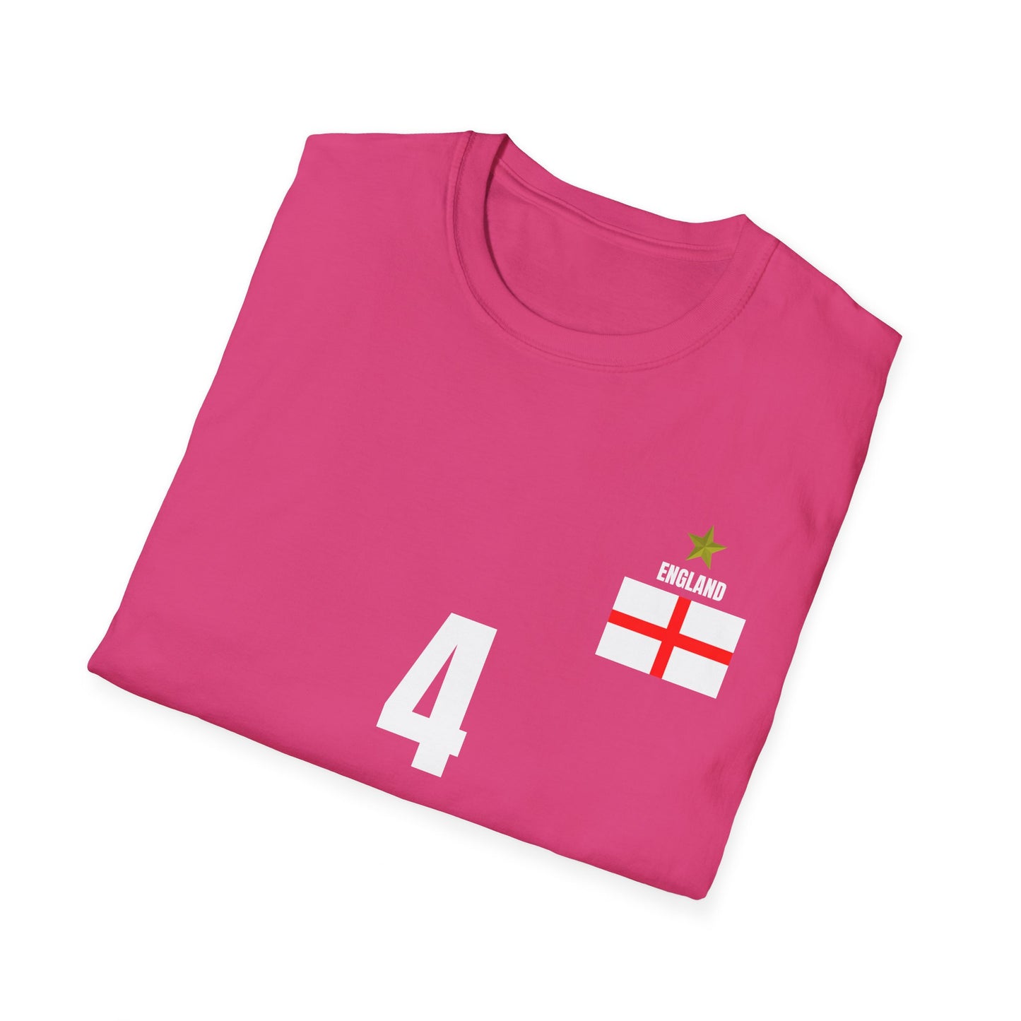 England - Number (4) Football T-Shirt