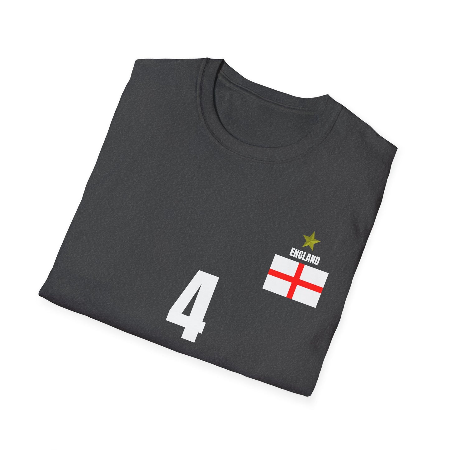 England - Number (4) Football T-Shirt