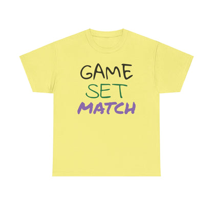 Game Set Match Tennis Printed t-shirt