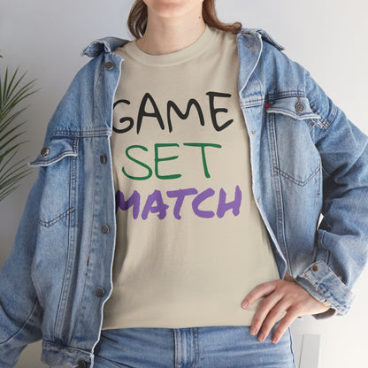 Game Set Match Tennis Printed t-shirt
