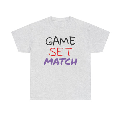 Game Set Match Tennis Printed t-shirt