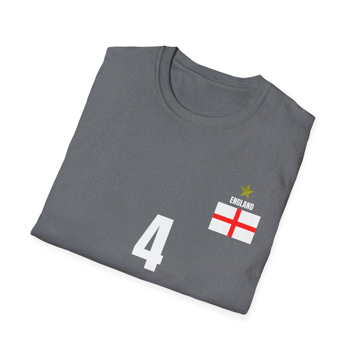 England - Number (4) Football T-Shirt