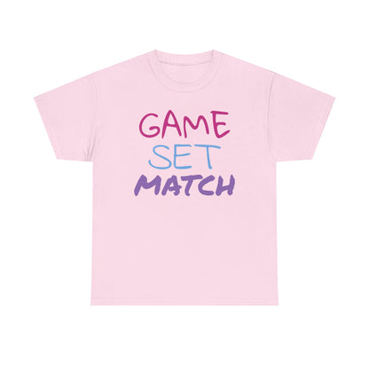 Game Set Match Tennis Printed t-shirt
