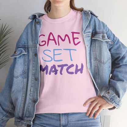 Game Set Match Tennis Printed t-shirt