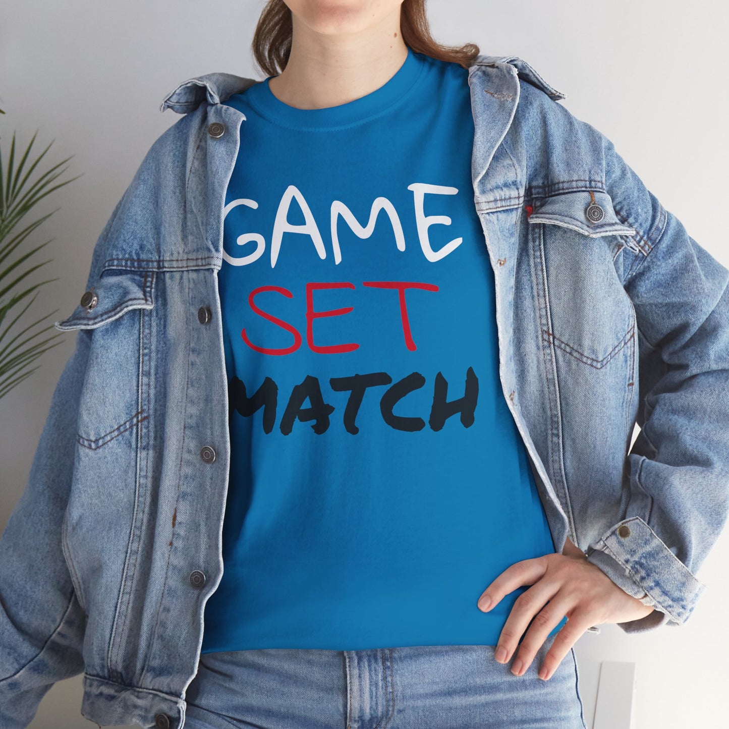 Game Set Match Tennis Printed t-shirt
