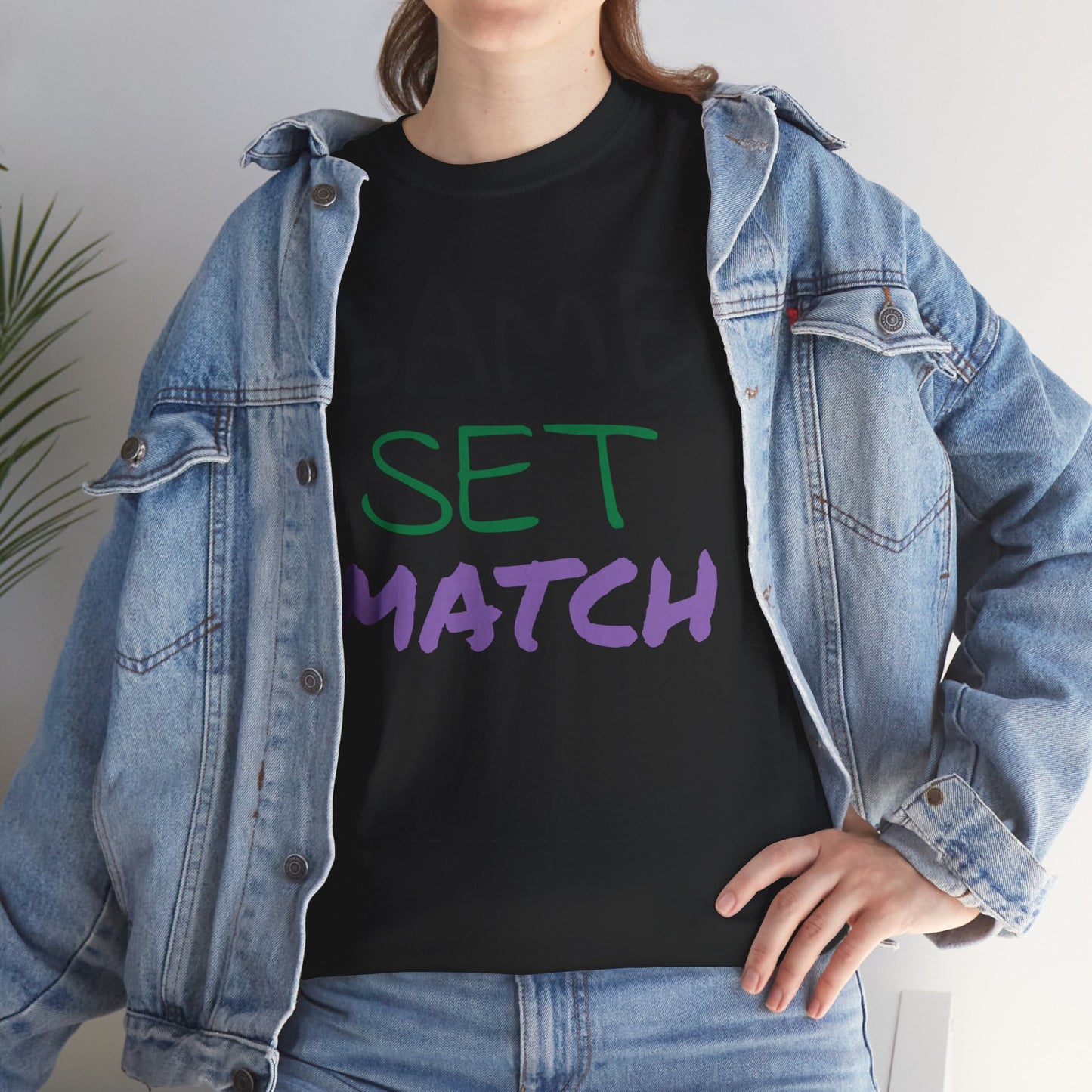 Game Set Match Tennis Printed t-shirt
