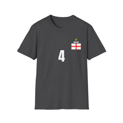 England - Number (4) Football T-Shirt