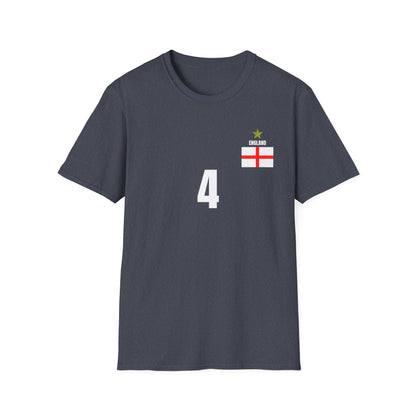 England - Number (4) Football T-Shirt