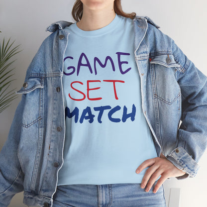 Game Set Match Tennis Printed t-shirt