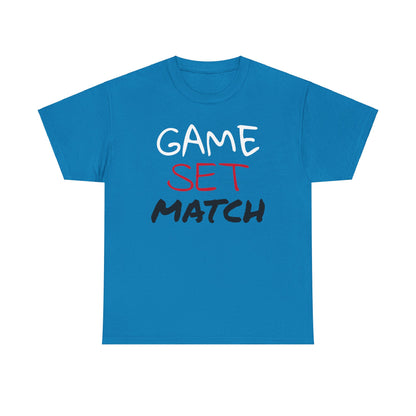 Game Set Match Tennis Printed t-shirt