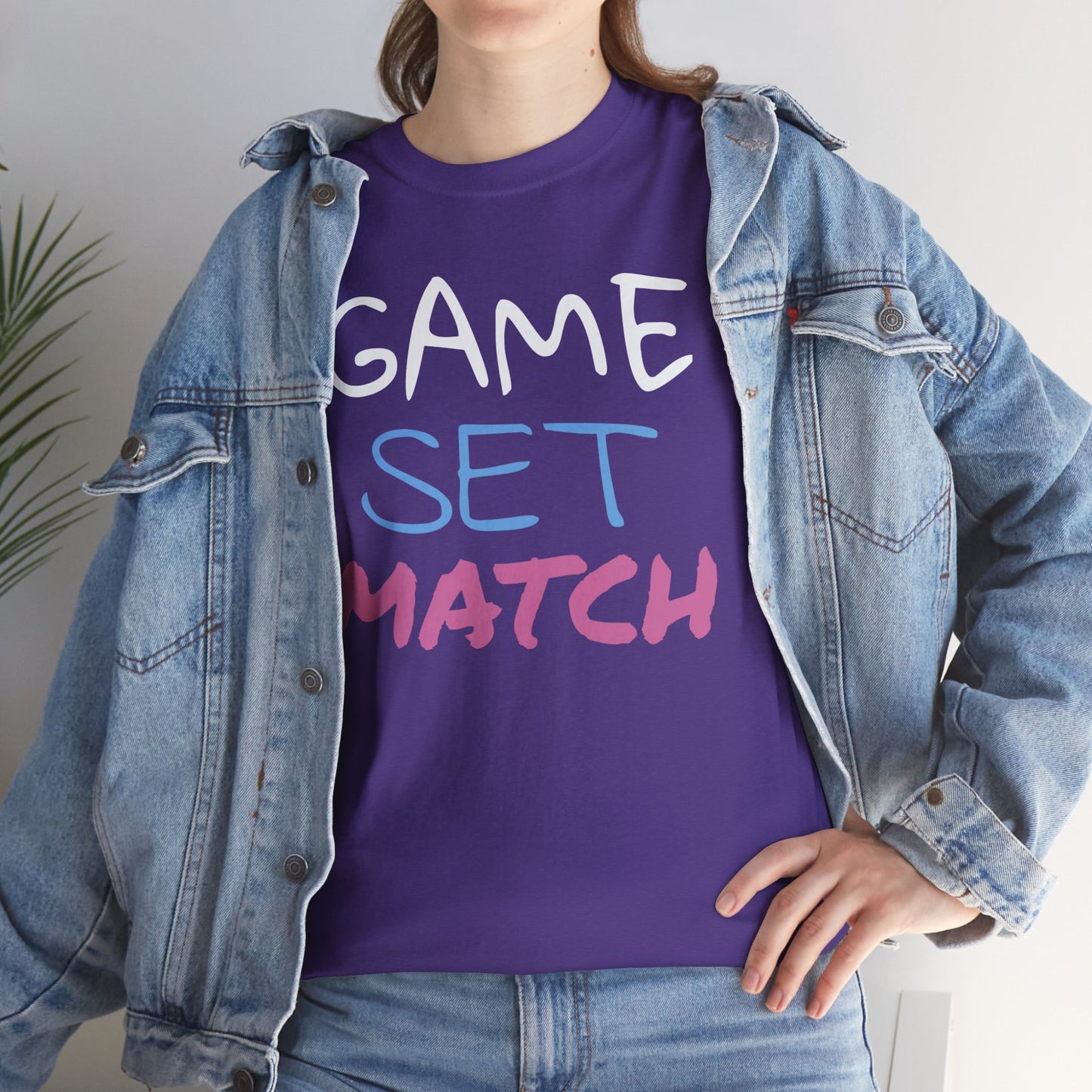 Game Set Match Tennis Printed t-shirt