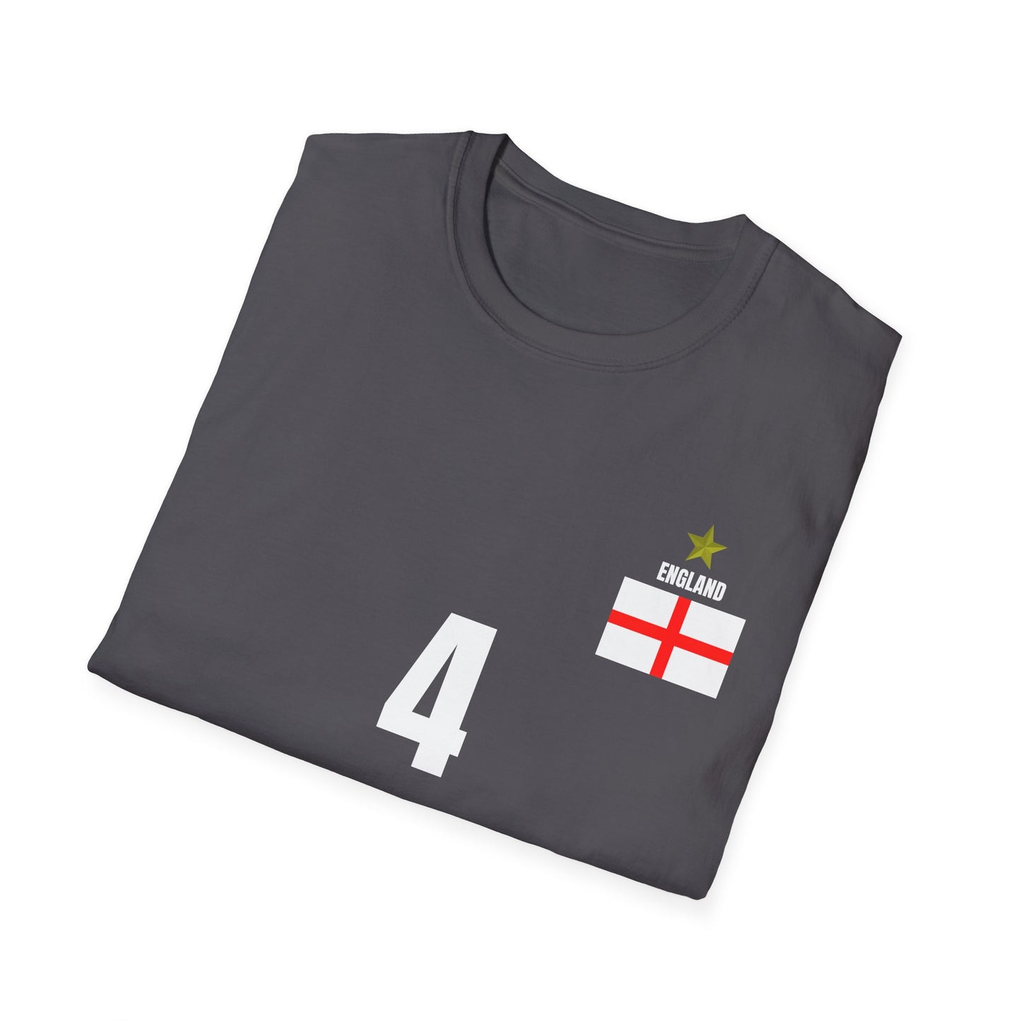 England - Number (4) Football T-Shirt