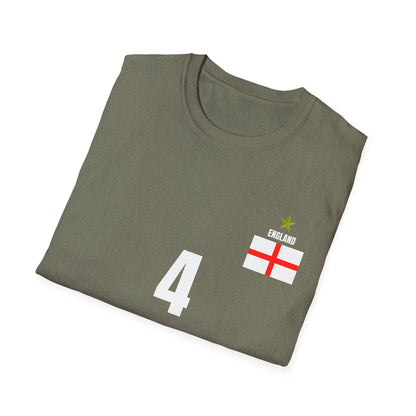 England - Number (4) Football T-Shirt