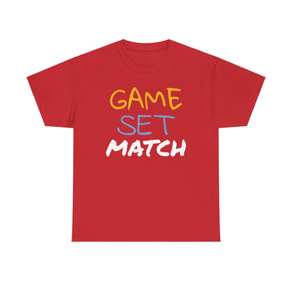 Game Set Match Tennis Printed t-shirt