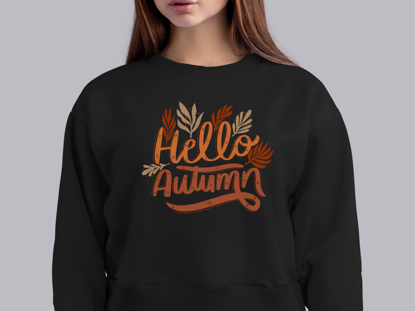 Ladies Graphic Crewneck Autumn Sweatshirt